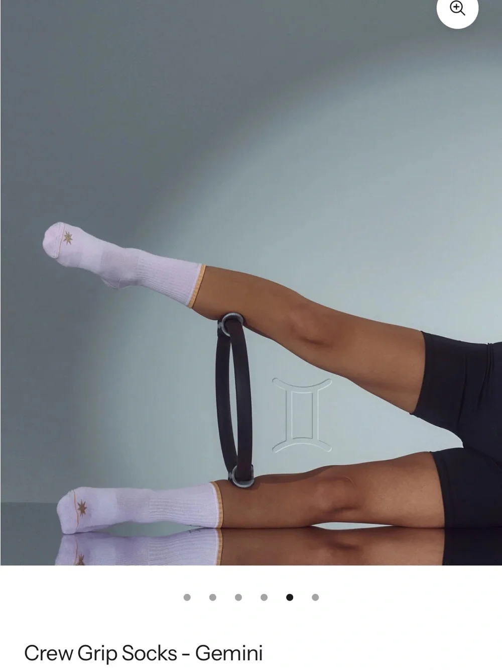 Stance MoveActive Crew Grip Socks - Light Pink with Gold Star